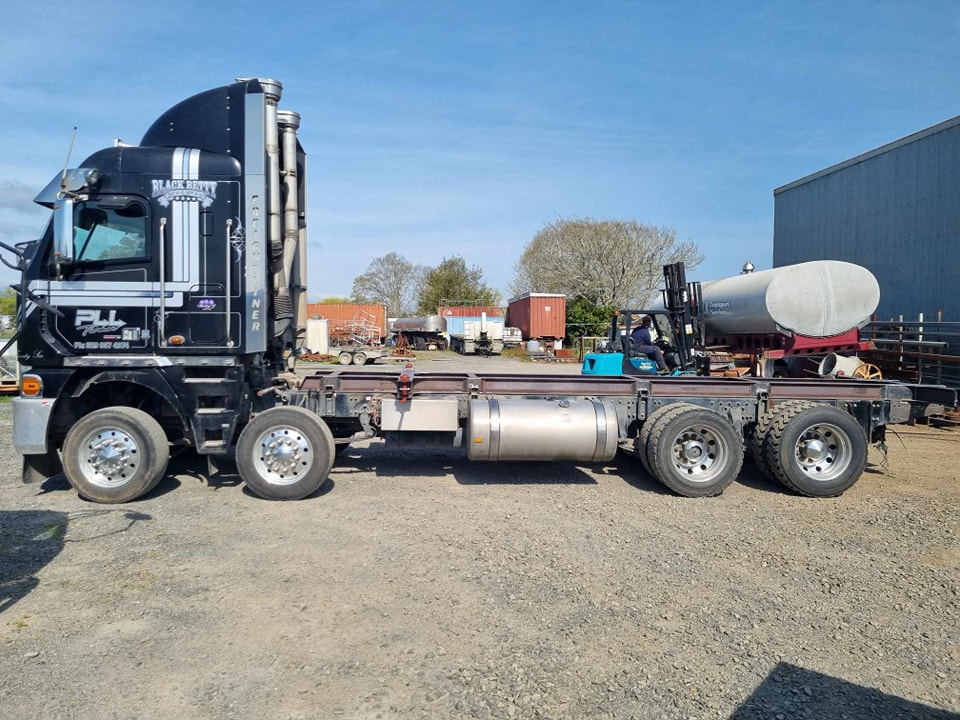 Freightliner Argosy chassis ready for body fit-up