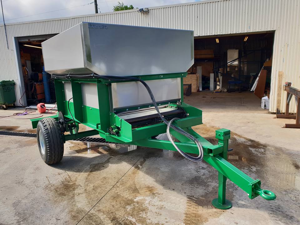 Custom fertiliser spreader trailer built by Cole Engineering